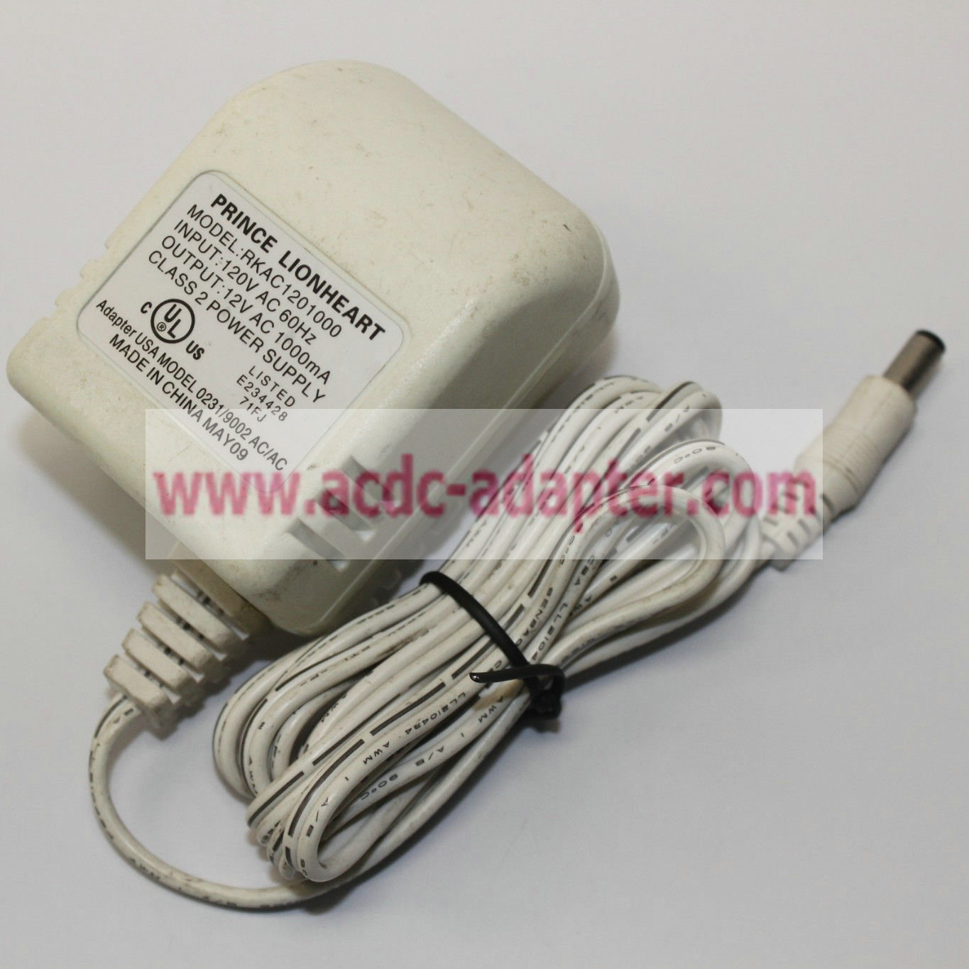 NEW Prince Lionheart RKAC1201000 12VAC 1000mA AC Wall Adapter Class 2 Power Supply NEW Prince Lionheart RKAC1201000 12VAC 1000mA AC Wall Adapter Class 2 Power Supply